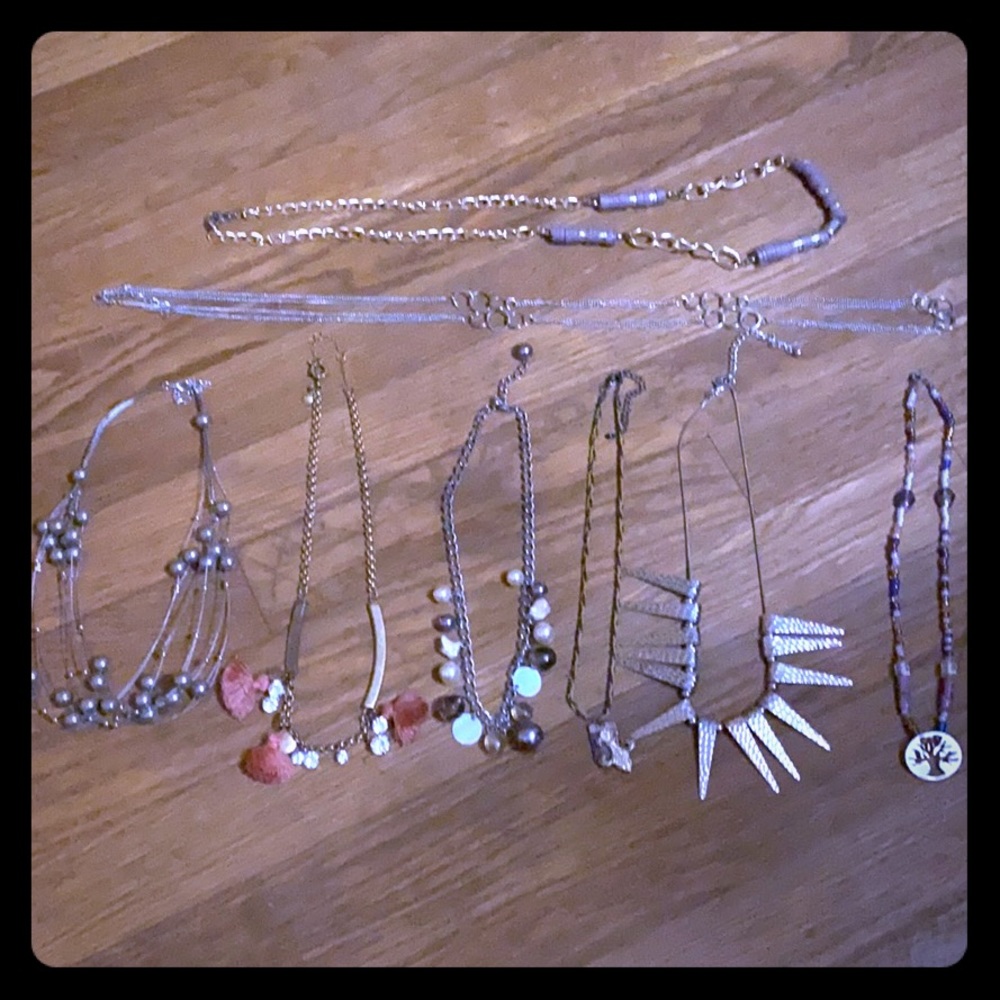 Lot of costume necklaces, used